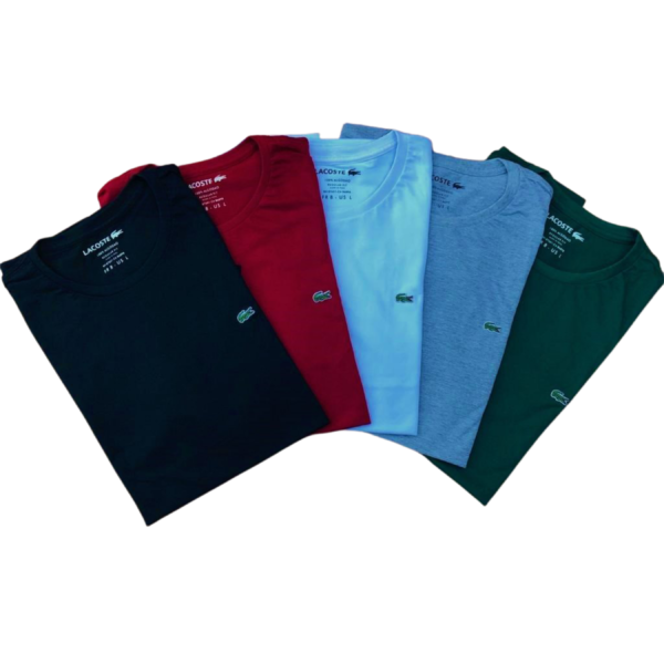 Kit 5 Camisetas Lacoste Croco Basic - TAM: P